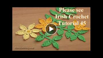 How to Crochet Leaf Branch