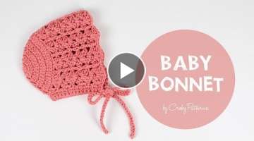 How To Crochet A Simple Baby Bonnet| Croby Patterns
