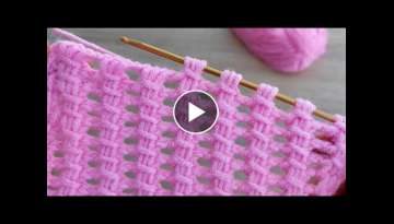 Super Easy Tunisian Crochet Knitting Model