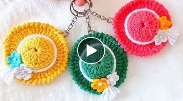 Amazing key chain knitting that you can do in 10 minutes yapımı çok kolay anahtarlık yapımı