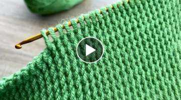 Super Very Easy Tunisian Crochet Knitting Model - 