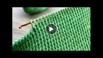Super Very Easy Tunisian Crochet Knitting Model - 