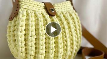 Combed yarn oyster knit bag