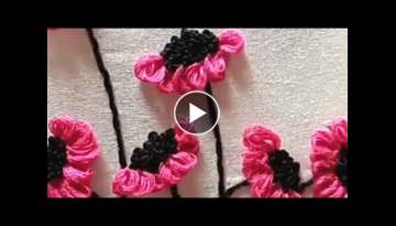 Fancy flower design, hand embroidery, hand craft, fancy kadhai design