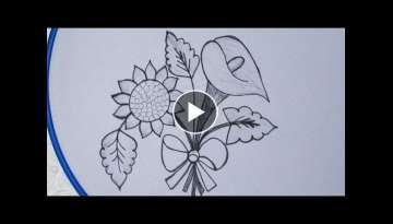 Hand embroidery, Beautiful embroidery design stitches for beginners l Latest embroidery work