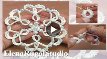 Crochet 3D Flower or Snowflake/HEART PETAL