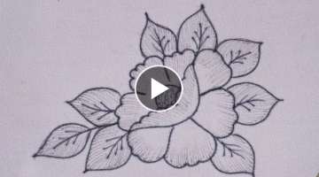 Amazing embroidery, Beautiful flower hand embroidery design, Embroidery stitches for flowers
