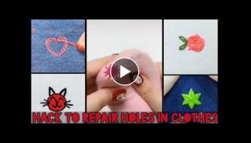 Easy Embroidery Hack to Repair Hole in Clothes
