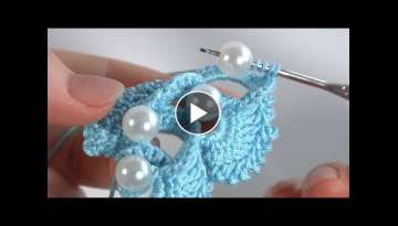 Adorable BEAUTY crochet /Gentle 3D Crochet RIBBON with BEADS /Author's Crochet Idea