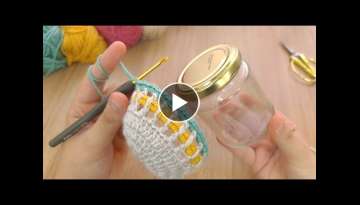 SUPER IDEAS!Look what I did with the glass jars I found in the trash! EVERYONE CAN DO THIS!croche...