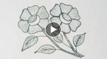 Beautiful hand embroidery flowers_easy and simple flower embroidery design tutorial_flower stitch...