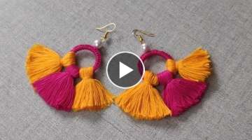 Very Easy Hand making Earrings Idea at Home. Amazing Hand making Earrings design idea