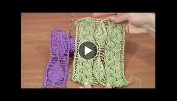 Crochet 3D LEAF Stitch Pattern