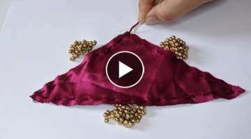 Amazing Hand Embroidery flower design trick | Very Easy Hand Embroidery flower design idea:latkan