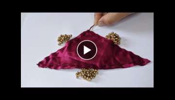 Amazing Hand Embroidery flower design trick | Very Easy Hand Embroidery flower design idea:latkan