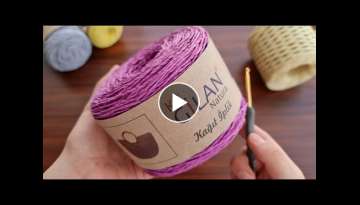 INCREDIBLE I love this model, crochet using paper yarn, very nice useful basket making.