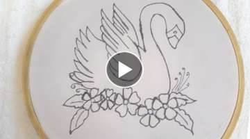 New Easy hand embroidery designs tutorials- Simple and easy stitches by hand-Duck design