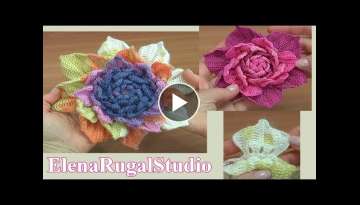 How to Crochet 3D Beautiful Flower