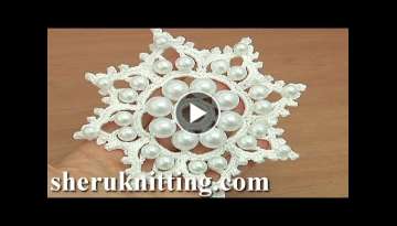 Crochet Snowflake Ornament With Beads