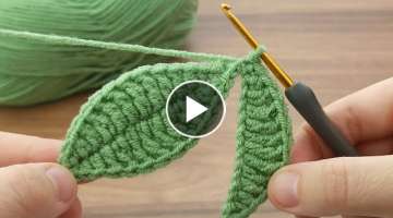 Wow Amazing crochet super easy leaf pattern hair band making #crochet #knitting