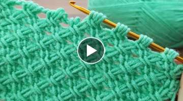 Wow Amazing Super Easy Tunisian Crochet Baby Blanket For Beginners online Tutorial #Tunisian
