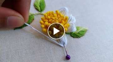 Most Gorgeous flower design with new trick|latest hand embroidery|easy hand embroidery