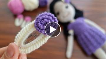 Super beautiful hair clip Crochet Knitting making -