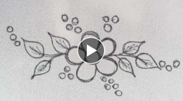 New easy hand work designs tutorials, Beautiful hand embroidery design for dress/Kurti/saree etc