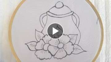 Very easy and beautiful hand embroidery design tutorial-Easy hand embroidery stitches