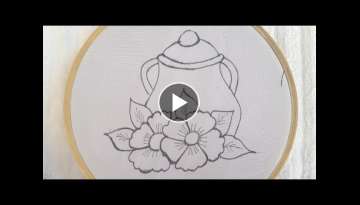 Very easy and beautiful hand embroidery design tutorial-Easy hand embroidery stitches