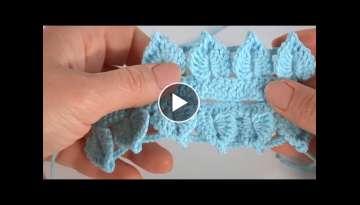 Amazing Crochet LEAF Trim/Easiest and Quick Crochet Border/How to Crochet Edging