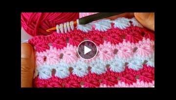 Yapımı çok kolay muhteşem örgü modeli Knitting Crochet beybi blanket