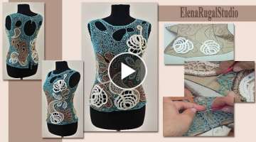 Step by Step Crochet Irish Lace Blouse