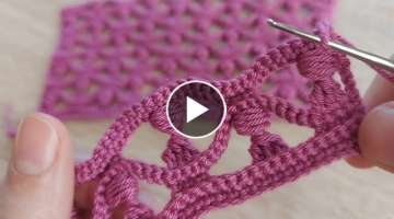 Tığ işi tek renk çok güzel örgü modeli how to crochet knitting model