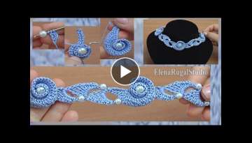 HOW to MAKE a Crochet Spiral CORD NECKLACE/ CROCHET WITH BEADS/ CROCHET JEWELRY