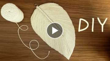Como Fazer Uma Pena Com Barbante - String Feather - DIY - Macrame - Tutorial - Decoração