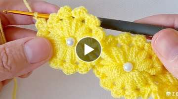 Super esay knitting Crochet motif model bandana