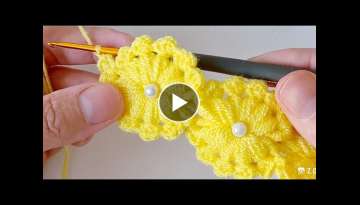 Super esay knitting Crochet motif model bandana