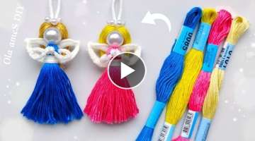 It's so Easy Angel Craft Idea ! Beautiful Angel Making with Embroidery Floss- Super Easy Way to M...
