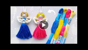 It's so Easy Angel Craft Idea ! Beautiful Angel Making with Embroidery Floss- Super Easy Way to M...
