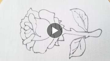 Easy hand embroidery designs-Rose flower embroidery design tutorial- 3d rose flower design