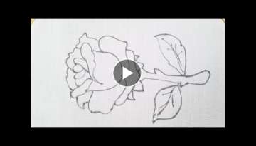 Easy hand embroidery designs-Rose flower embroidery design tutorial- 3d rose flower design