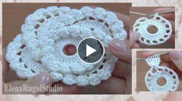 How to Crochet Flower Pattern #crochetflowermotif