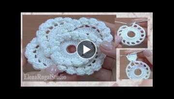 How to Crochet Flower Pattern #crochetflowermotif