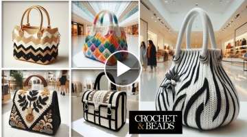 Chic Knitted Handbags for Elegant Women | knitting ideas | Crochet and Beads