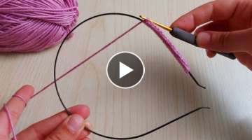 Recycling old hair bands with crochet -