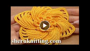 Crochet 6-Petal Flower Part 1 of 2
