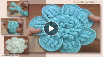 Crochet Flower with Spiral Petals