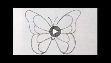 Beautiful Butterfly Embroidery for Dress/Kurti/Cushion using Basic Stitches (Hand Embroidery Work...