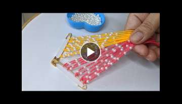 Amazing Hand making Tassel design with Sefaty pin | Very Easy Hand making Latkan design idea: Blo...